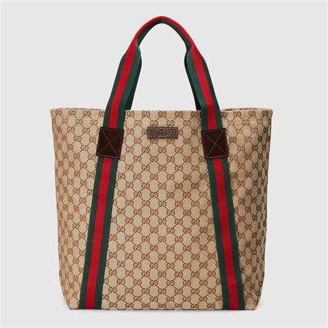 gucci original gg canvas tote|genuine gucci bag purse tote.